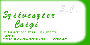 szilveszter csigi business card